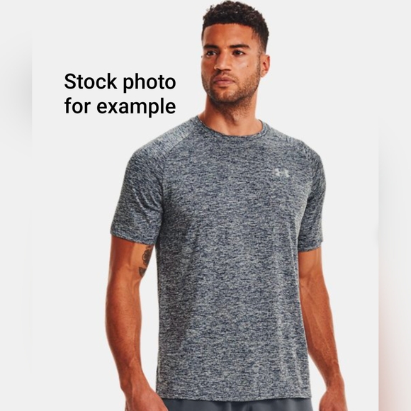 Under Armour Men's Size XXL, EUC Tech Tee Loose fit, heather grey workout shirt - Picture 5 of 14